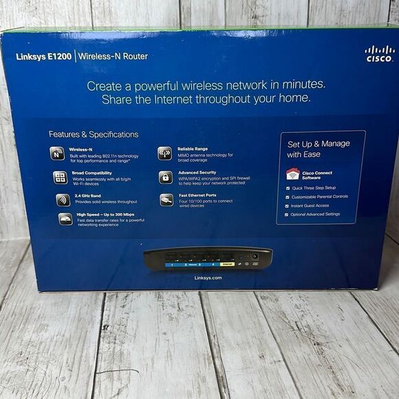 Linksys E1200 Wireless N Router - Picture 4 of 8
